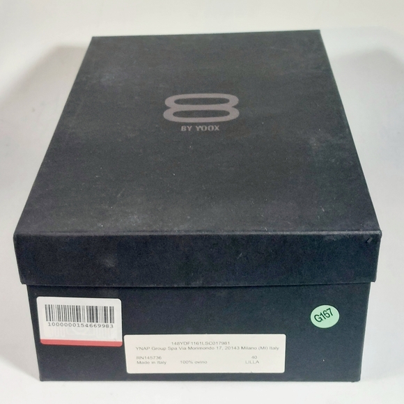 8 by YOOX lilac leather flatform ankle-wrap thong sandals, EU40, NWT - Picture 11 of 11